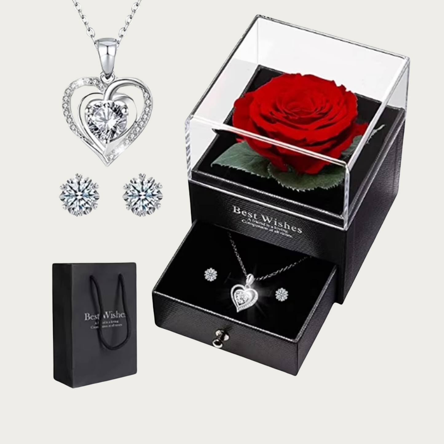 Rose Box with Jewellery