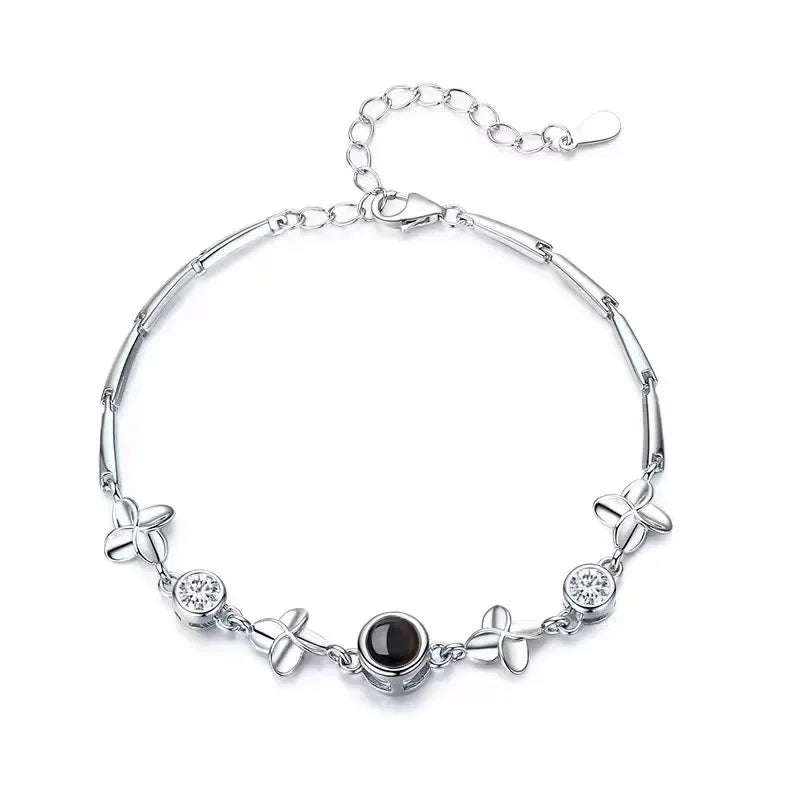 Forever Personalized Four Leaf Clover Bracelet
