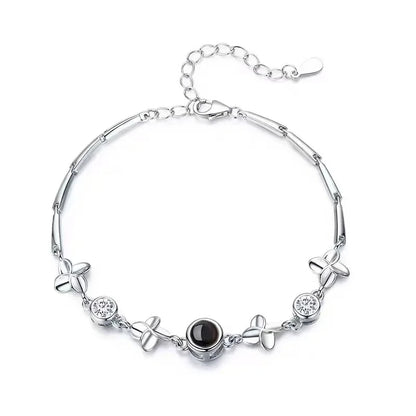 Forever Personalized Four Leaf Clover Bracelet
